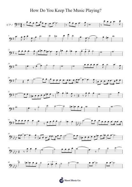 How Do You Keep The Music Playing? Sheet Music by -Arr.Clatin Windien
