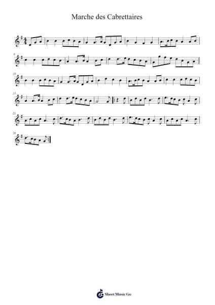 Marche des Cabrettaires Sheet Music by Vincent Whitney-Arr.Jillcooke Murday