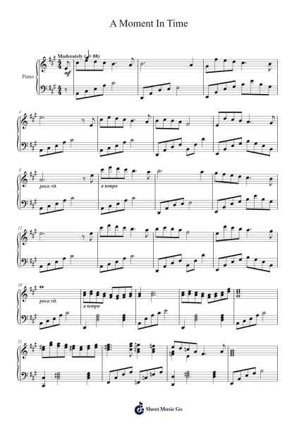 A Moment In Time Sheet Music by Ronald E. McVey-Arr.Cocon