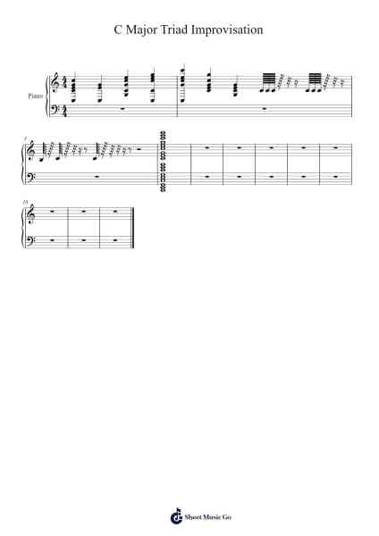 C Major Triad Improvisation Sheet Music by Tyler Hensel-Arr.Sawhy