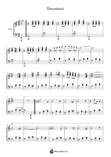 Disconnect Sheet Music by Andrew London-Arr.Paydice