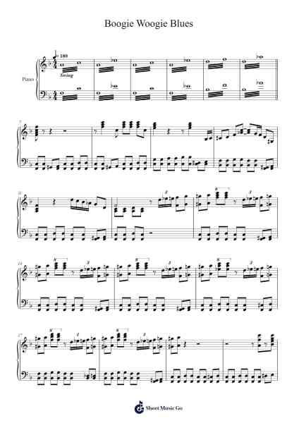 Boogie Woogie Blues Sheet Music by George Collier-Arr.Motbrow