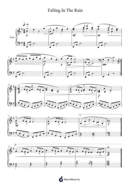 Falling In The Rain 樂譜由 Dilbach Venin - 編曲 Efbin Kimsie