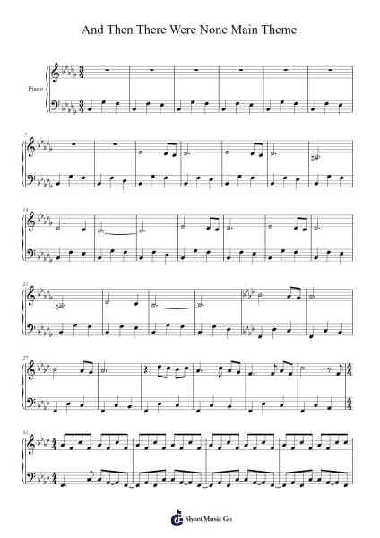 And Then There Were None Main Theme (Owen's Theme) Sheet Music by Scott Nixon-Arr.Calbrown Yertate