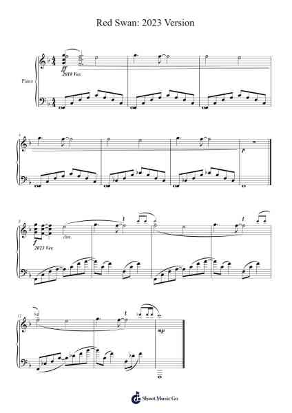 Red Swan: 2023 Version Sheet Music by Yoshiki-Arr.Bardries Popelroy