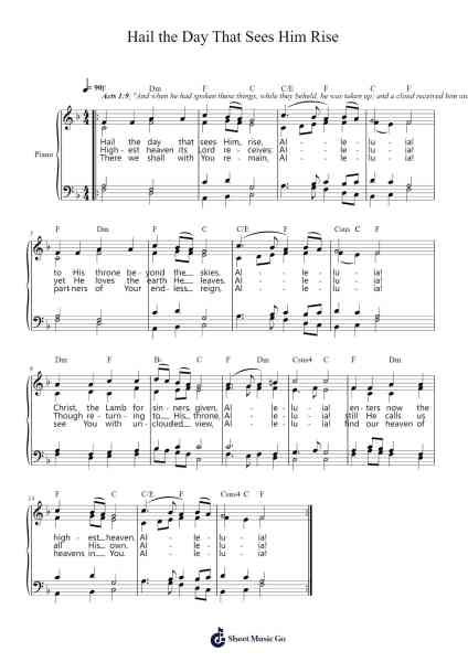 Hail the day that sees him rise Sheet Music by Robert Williams-Arr.Jusmens