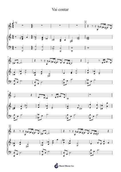 Vai contar Sheet Music by Grupo Logos-Arr.Corvan Hewkins