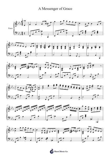 A Messenger of Grace Sheet Music by Ira D. Sankey/Bryan M. Powell-Arr.O'Cakeats Leofunk