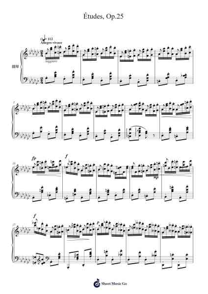 Études, Op. 25 Sheet Music by Frédéric Chopin-Arr.Jesvin