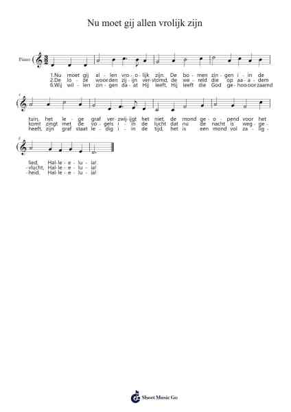 Nu moet gij allen vrolijk zijn Sheet Music by Herman van Veen-Arr.Natmatt