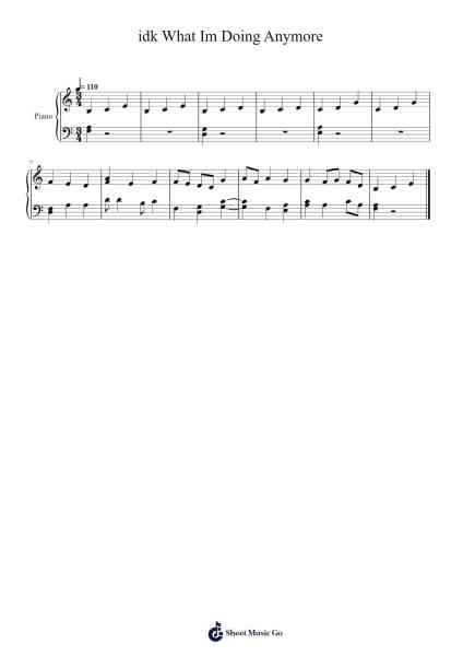 idk What Im Doing Anymore 樂譜由 Cadence - 編曲 Faulkvan