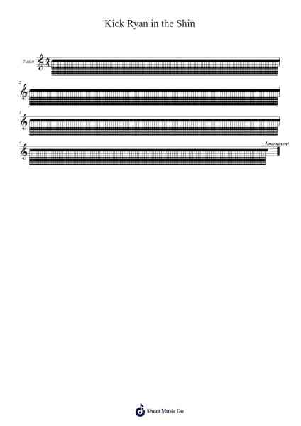 Kick Ryan in the Shin Sheet Music by Alydia-Arr.Wordcox Maxjack