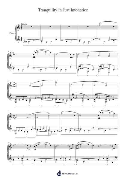 Tranquility in Just Intonation Sheet Music by Graycie Scob-Arr.Fieldtein