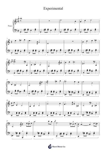 Experimental Sheet Music by Poteddo-Arr.Vinjy Pannah