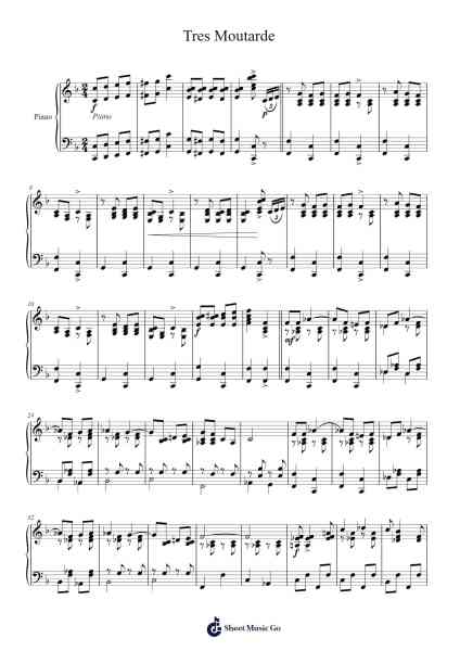 Tres Moutarde Sheet Music by Cecil Macklin-Arr.Maujean Clairerist