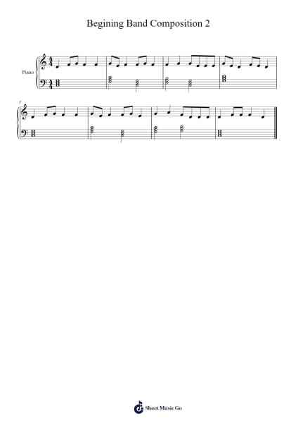 Begining Band Composition 2 Sheet Music by Joelrah-Arr.Jesret