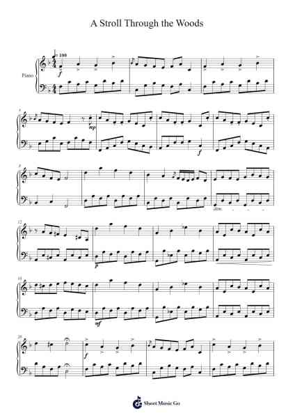 A Stroll Through the Woods Sheet Music by Marnel Jean-Arr.Blycarr