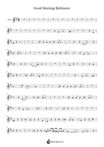 Good Morning Baltimore Sheet Music by Steph Bunting-Arr.Molsham