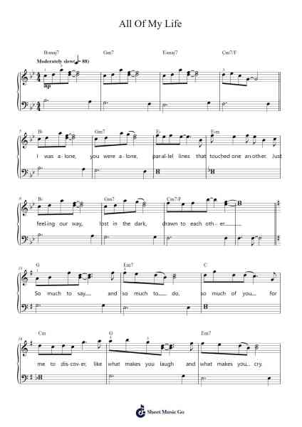 All Of My Life Sheet Music by Barbra Streisand-Arr.Primeg