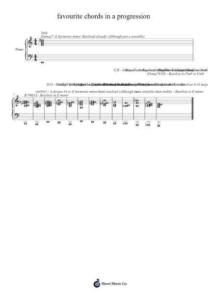 favourite chords in a progression Sheet Music by geekllermoviv-Arr.Blithefrey
