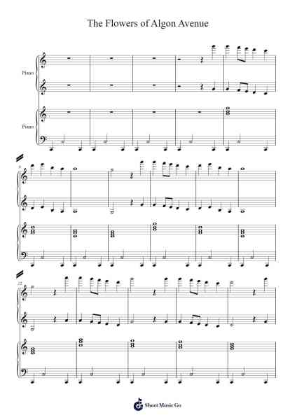 The Flowers of Algon Avenue Sheet Music by jefluellen-Arr.Harruth