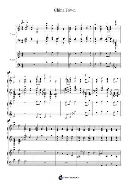 China Town Sheet Music by -Arr.Kelthea