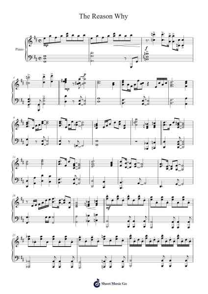 The Reason Why Sheet Music by -Arr.Freetein