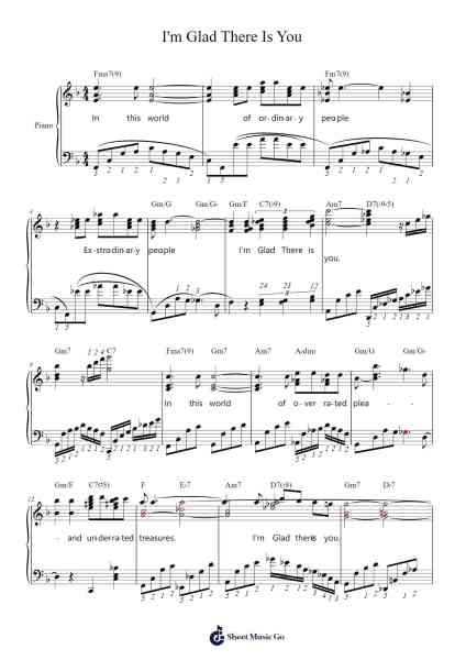 I'm Glad There Is You Sheet Music by Jimmy Dorsey-Arr.Ferholt Vebthan