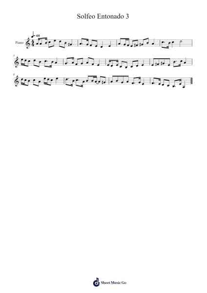 Solfeo Entonado 3 Sheet Music by -Arr.Chilflower