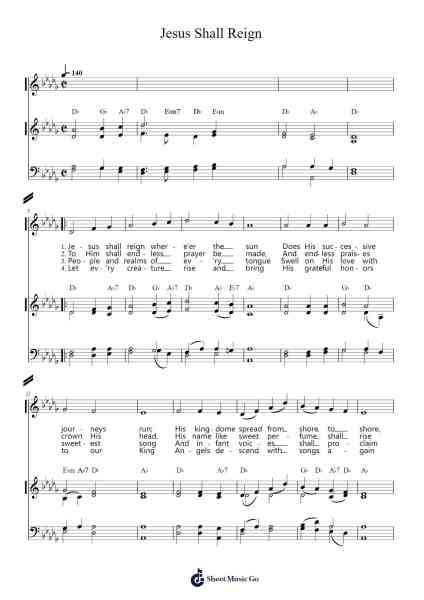 Jesus Shall Reign Sheet Music by John Hatton-Arr.Guygray