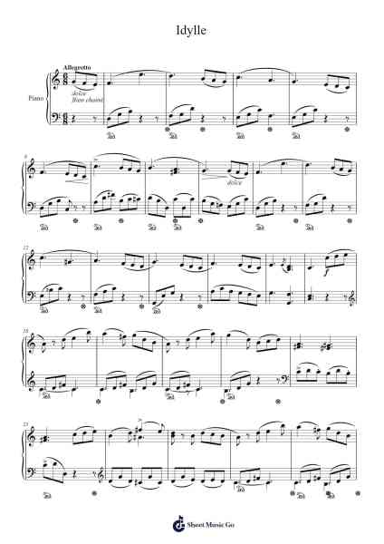 Idylle, Op. 100 Sheet Music by Cécile Chaminade-Arr.Efbooth Borgfe