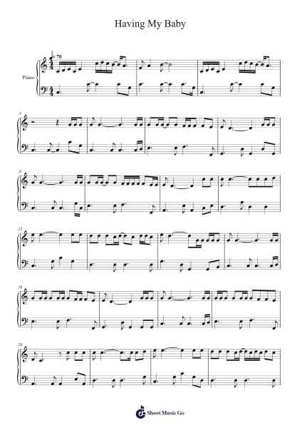 Having My Baby Sheet Music by Vicbuck Orboyle-Arr.Loliz O'Conbach