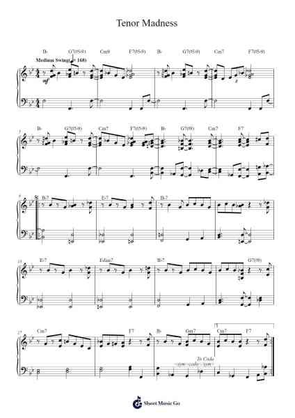 Tenor Madness Sheet Music by Sonny Rollins-Arr.Tifliz