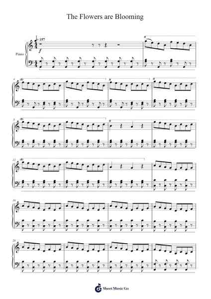 The Flowers are Blooming Sheet Music by Lia M-P-Arr.Vingai Parryl