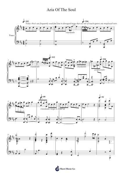 Aria Of The Soul Sheet Music by Shoji Meguro-Arr.Dempron Jacbess