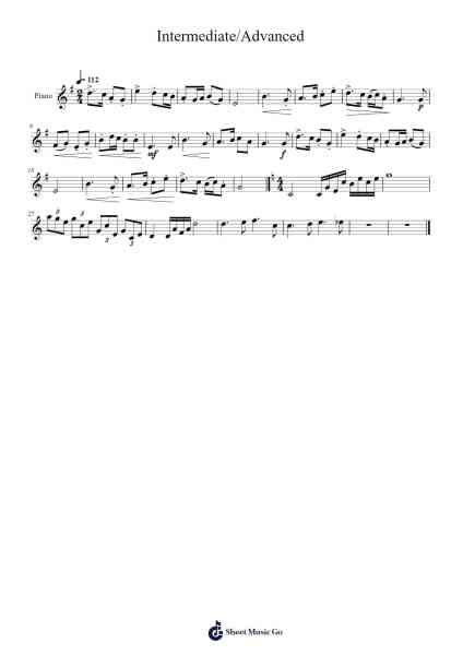 Intermediate/Advanced Sheet Music by -Arr.Mattbart Stephy