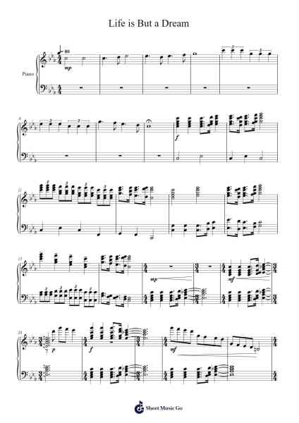 Life is But a Dream Sheet Music by Humeneil Bvans-Arr.Tifville
