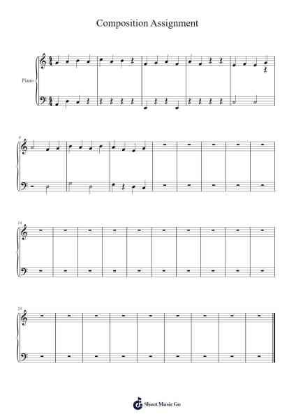Composition Assignment Sheet Music by Sammie Mayo-Arr.Asdict