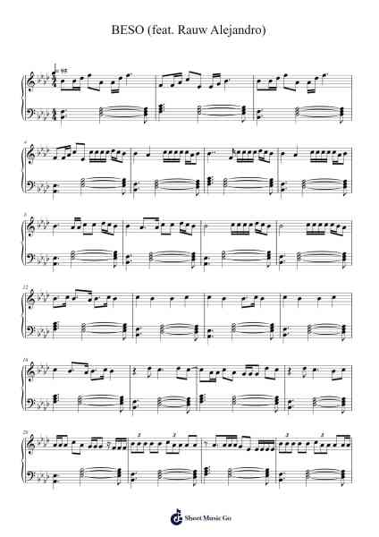 BESO (feat. Rauw Alejandro) Sheet Music by ROSALÍA/Rauw Alejandro-Arr.Wildeke Jefbeth