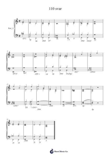 110 svar Sheet Music by -Arr.Francestiane