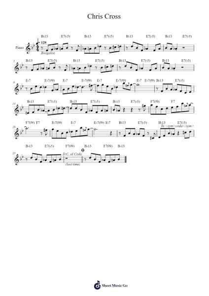 Chris Cross Sheet Music by Ibard-Arr.Gailgale