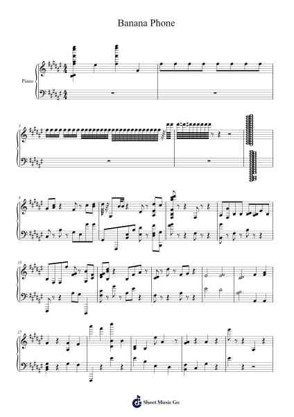 Banana Phone Sheet Music by -Arr.Debleign Jeston