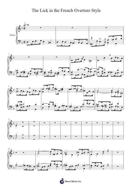 The Lick in the French Overture Style Sheet Music by SebHern02-Arr.Fagee
