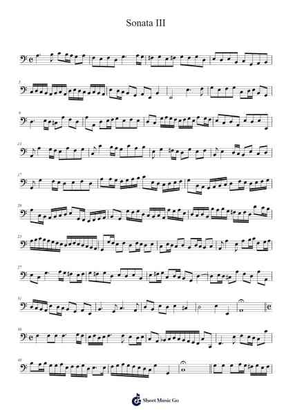 Sonata III Sheet Music by Domenico Galli-Arr.Trutor Hubno