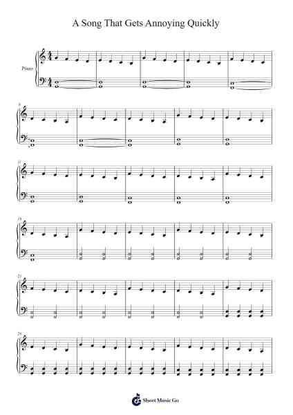 A Song That Gets Annoying Quickly Sheet Music by bridgerstar24-Arr.Moulboyce