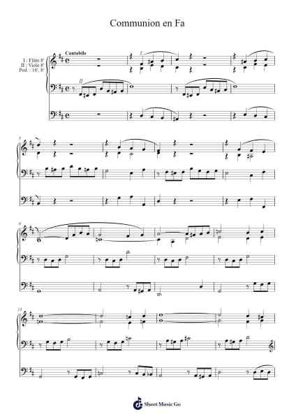 Communion en Fa Sheet Music by Jacques-Nicolas Lemmens-Arr.Wolian