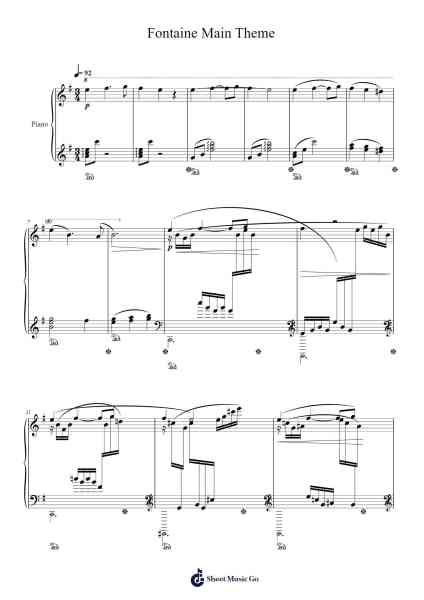 Fontaine Main Theme Sheet Music by HOYO-MiX-Arr.Fitzres Stuartshaw