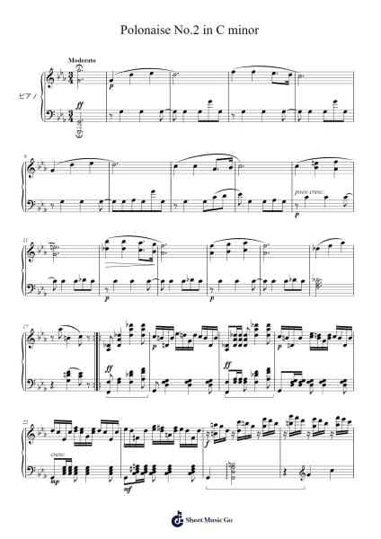 Polonaise No.2 in C minor 樂譜由 undefined - 編曲 Popthus