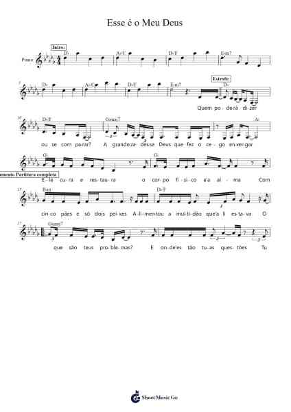 Esse é o Meu Deus Sheet Music by rreeggiiangra-Arr.Cugue Vebriel