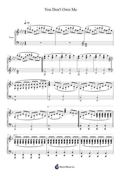 You Don't Own Me Sheet Music by Grace-Arr.Otnold
